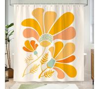 BREASOME Thickened Waterproof Shower Curtain with Floral Print for Bathroom Partition - 180 x 180 cm