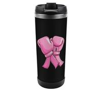 Breast C-ancer Awareness to Fight Printed Travel Mugs with Lids Unisex Reusable Hot Cold Stainless Steel Coffee Cups Tumblers