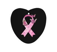 Breast C-ancer Ribbon with Butterfly Cute Car Air Fresheners Long Lasting Scent Car Mirror Hanging Scented Cards Tablets Love form