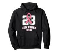 Breast Cancer Awareness 23 Pink Power Crew Ribbon Pullover Hoodie