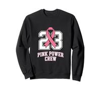 Breast Cancer Awareness 23 Pink Power Crew Ribbon Sweatshirt