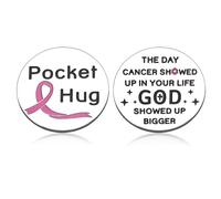 Breast Cancer Awareness Accessories - Pocket Hug, Breast Cancer Awareness Gifts for Women, Survivor Gifts for Woman Get Well Soon Gift for Her, Inspirational Gift for Women, Christmas Birthday Present