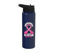 Breast Cancer Awareness Accessories Support Breast Cancer Stainless Steel Insulated Water Bottle