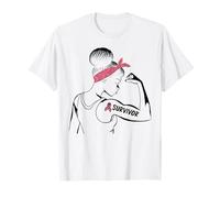 Breast Cancer Awareness African American Pink Ribbon Fighter T-Shirt