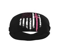 Breast Cancer Awareness American Flag Elevate Your Performance with Fashionable Sweatbands - Ideal for Any Activity!