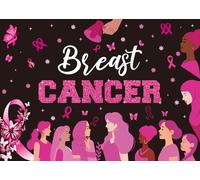 Breast Cancer Awareness Backdrop for Photography Black Pink Breast Cancer Banner Hope Survivor Walk Charity Party Breast Cancer Month Photo Booth Backdrop Decorations (8x6FT)