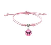 Breast Cancer Awareness Bracelet Pink Ribbon Charm Bracelets Handmade Adjustable Cord Bracelet Thread Breast Cancer Bracelets Women'S Jewelry Courage Friendship Cancers Care Support Fight Cancers