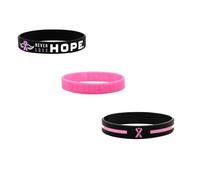 Breast Cancer Awareness Bracelets For Womens Pink Wristbands Pink Ribbon Handmade Bracelet Breast Cancer Support Gift Breast Cancer Gifts Girls Strength Bracelet Cancer Survivor