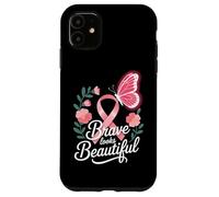 Breast Cancer Awareness Brave Looks Beautiful Ribbon Case for iPhone 11