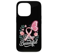 Breast Cancer Awareness Brave Looks Beautiful Ribbon Case for iPhone 13 Pro