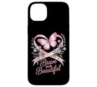 Breast Cancer Awareness Brave Looks Beautiful Ribbon Case for iPhone 14 Plus