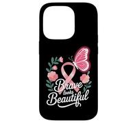 Breast Cancer Awareness Brave Looks Beautiful Ribbon Case for iPhone 14 Pro