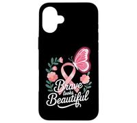 Breast Cancer Awareness Brave Looks Beautiful Ribbon Case for iPhone 16 Plus