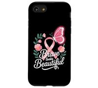 Breast Cancer Awareness Brave Looks Beautiful Ribbon Case for iPhone SE (2020) / 7/8