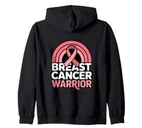 Breast Cancer Awareness Breast Cancer Warrior Rainbow Zip Hoodie