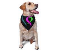 Breast Cancer Awareness Dog Bandanas Pet Scarf Triangle Bib Boy Girl Adjustable Kerchief Accessories for Small Medium Large Puppy