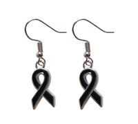 Breast Cancer Awareness Earrings Metal Pink Ribbon Dangle Dropm Earring for Women Breast Cancer Survivor Support Jewelry, Metal, no gem