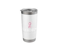 Breast Cancer Awareness Empowerment Boobs Under Construction Stainless Steel Insulated Tumbler