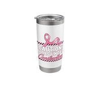 Breast Cancer Awareness Empowerment Boobs Under Construction Stainless Steel Insulated Tumbler