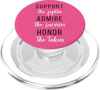 Breast Cancer Awareness Fighter Survivor PopSockets PopGrip for MagSafe