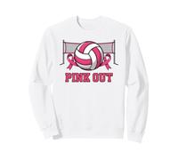 Breast Cancer Awareness Game Day Pink Out Volleyball Sweatshirt