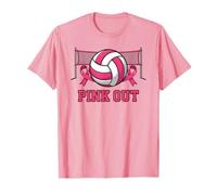 Breast Cancer Awareness Game Day Pink Out Volleyball T-Shirt