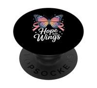 Breast Cancer Awareness Hope Has Wings Butterfly PopSockets Adhesive PopGrip