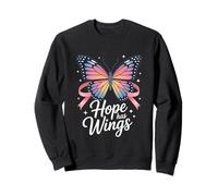 Breast Cancer Awareness Hope Has Wings Butterfly Sweatshirt