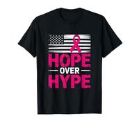 Breast Cancer Awareness Hope Over Hype Pink Ribbon T-Shirt
