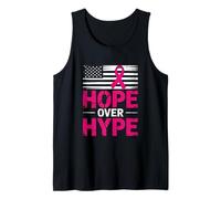 Breast Cancer Awareness Hope Over Hype Pink Ribbon Tank Top