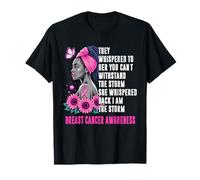 Breast Cancer Awareness I'm The Storm Black Women Pink T-Shirt