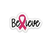 Breast Cancer Awareness Lapel Pins Pink Ribbon Wood Badge Brooch Hope Faith Believe Sunflower Badges Pins for Breast Cancer Survivor Month Charity Public Social Event, Wood, red agate