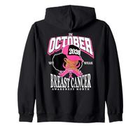 Breast Cancer Awareness Month 2026 October We Wear Pink Zip Hoodie