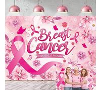 Breast Cancer Awareness Month Backdrop 7x5FT Pink Awareness Ribbon Love Breast Background Breast Cancer Faith Hope Awareness Decoration for Women