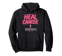 Breast Cancer Awareness Month He Can Heal Christian God Pullover Hoodie