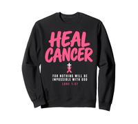 Breast Cancer Awareness Month He Can Heal Christian God Sweatshirt