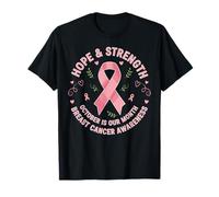 Breast Cancer Awareness Month - Hope & Strength Pink Support T-Shirt