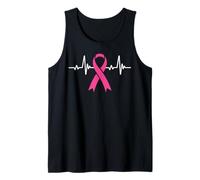 Breast Cancer Awareness Month Pink Ribbon Heartbeat Tank Top