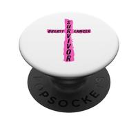 Breast Cancer Awareness Month Pink Ribbon Women Mother Girls PopSockets Adhesive PopGrip