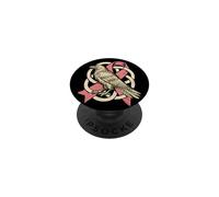 Breast Cancer Awareness - Norse Knotwork Nordic Viking Raven PopSockets Adhesive PopGrip
