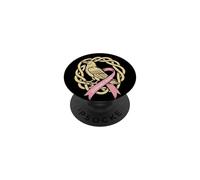 Breast Cancer Awareness - Norse Knotwork Nordic Viking Raven PopSockets Adhesive PopGrip