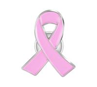 Breast Cancer Awareness Pin - Pink Ribbon Badge for Charity, Fundraising & Memorials