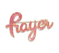 Breast Cancer Awareness Pink Rhinestone Ribbon Pin - Faith Believe Women's Brooch, Survivor Lapel Pin for Cancer Month - Merchandise Accessories Decor, 2, Metal, no gemstone