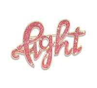 Breast Cancer Awareness Pink Rhinestone Ribbon Pin - Faith Believe Women's Brooch, Survivor Lapel Pin for Cancer Month - Merchandise Accessories Decor, 2, Metal, no gemstone
