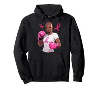 Breast Cancer Awareness Pink Ribbon Afro Women Boxing Gloves Pullover Hoodie