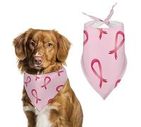 Breast Cancer Awareness Pink Ribbons Dog Bandanas Print Pet Kerchief Scarfs Triangle Bibs for Boys And Girls Pet Gift