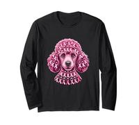 Breast Cancer Awareness Pink Ribbons Dog Face Shape Owner Long Sleeve T-Shirt