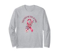 Breast Cancer Awareness Quote Shirt Together We Rise in Pink Long Sleeve T-Shirt