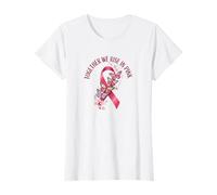Breast Cancer Awareness Quote Shirt Together We Rise in Pink T-Shirt
