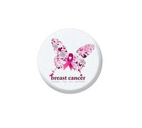 Breast Cancer Awareness Red Ribbon Pin Round Badge For Public Event Fundraiser Jean Pillow Cover DIY Decorations Ribbon Badge Brooch Health Support Commemorative Jewelry For Cancer Ribbons